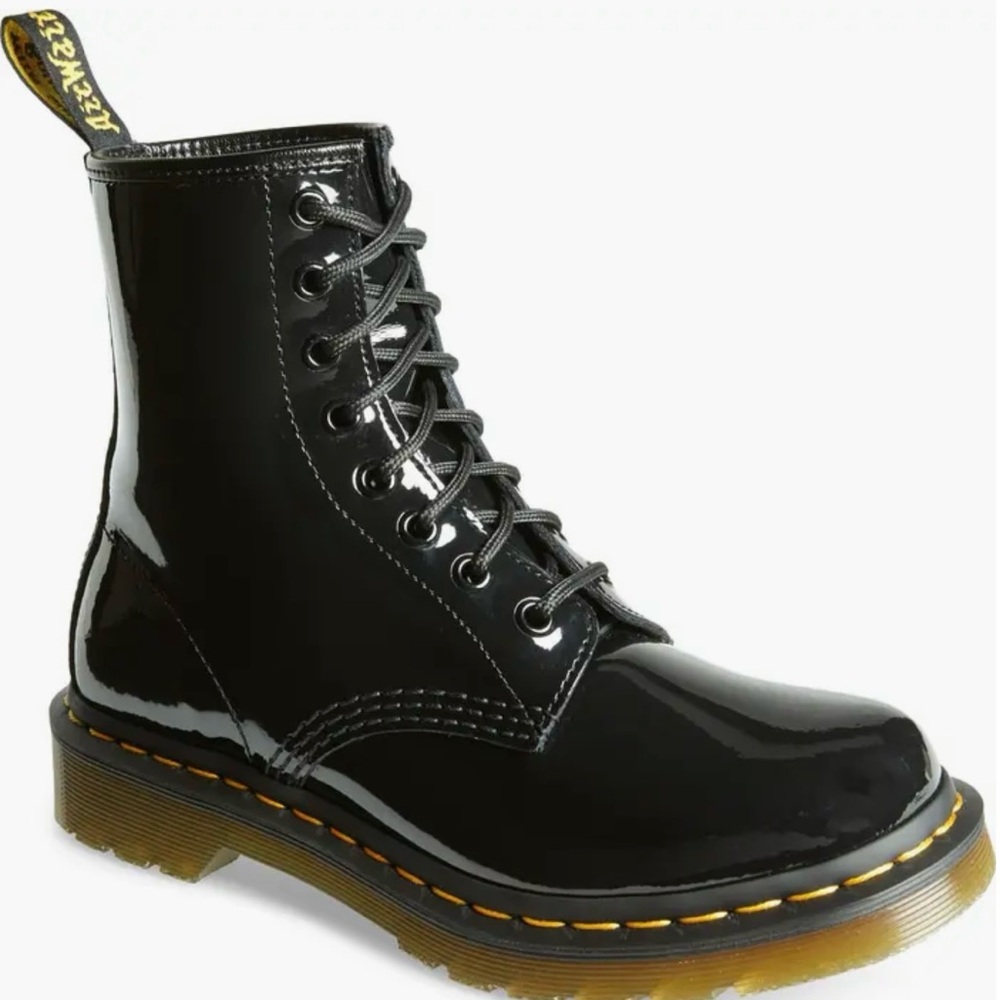 Dr. Martens Shiny Black Lace-Up Boots